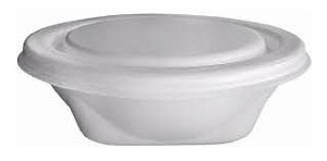 KIT MARMITA ISOPOR BRANCA N8 QUADRADA COPOBRÁS 750ML 100 UND