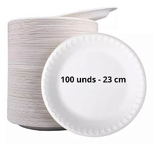 PRATO ISOPOR 23 CM ULTRA 100 UND