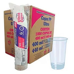 COPO PP LISO 400 ML ULTRA CX20X50 UND
