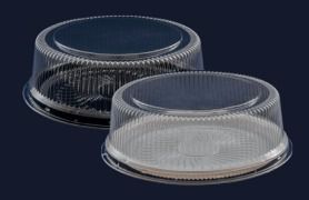 EMBALAGEM PLÁSTICA PARA TORTA MÉDIA S56 SANPACK 50 UND