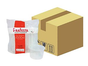 POTE REDONDO C/ TAMPA 1000ML PRAFESTA CX 08X24 UND