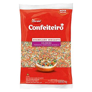 GRANULADO CROCANTE COLORIDO CONFEITEIRO HARALD 1,050 KG