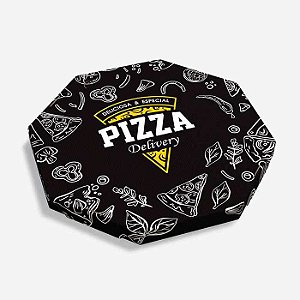 Caixa Pizza Gourmet Preta 25 cm - 25 und
