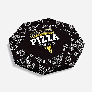 CAIXA PIZZA GOURMET PRETA 45 CM 25 UND