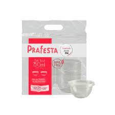 POTE BOWL COM TAMPA 250ML PRAFESTA CX12X20 UND