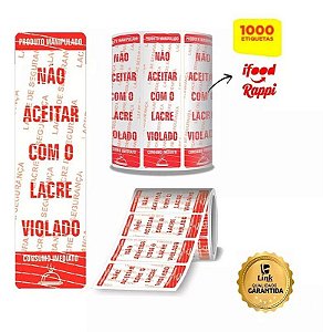 ETIQUETAS ADESIVAS LACRE C/1000 UND