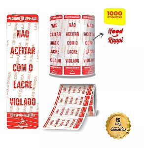 Etiquetas Adesivas Lacre c/1000 und