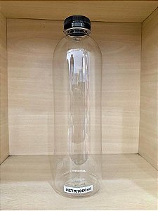 GARRAFA PET CRISTAL CILINDRICA 1000ML COM 50 UND