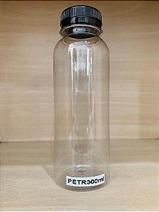 GARRAFA PET CRISTAL CILINDRICA 300ML COM 100 UND