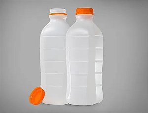 GARRAFA QUADRADA 1000ML COM 50 UND