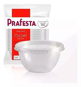 POTE BOWL C/TAMPA 750ML PRAFESTA C/20 UND