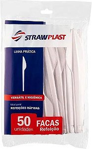 FACA REFEIÇÃO BRANCA C/50 UND STRAWPLAST