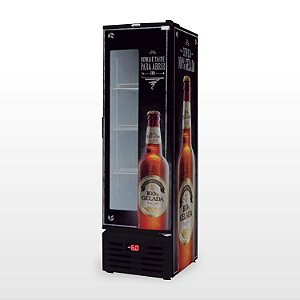 Cervejeira Vertical Porta Chapa com Visor 284 Litros