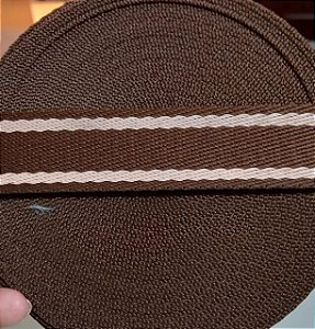 Alça Chic 3 cm Marrom e Rosa