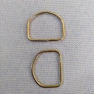 Meia Argola 25mm Fina Dourado (5 unidades)