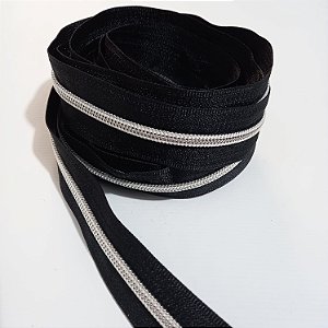 Zíper Preto/Niquelado (5 metros)