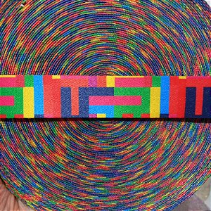 Alça Chic 3 cm Estampada Tetris