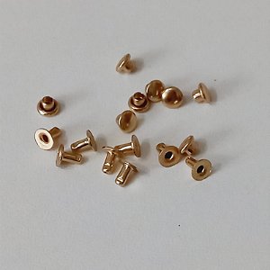 Rebite nº 1/2  dourado (20 und)