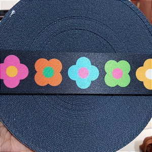 Alça Chic 4cm Estampada Flores