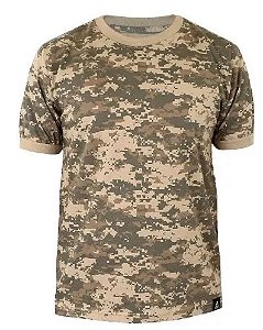 Camiseta Camuflada Digital Areia