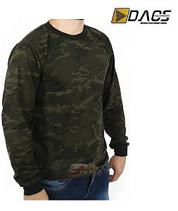 Camiseta Camuflada Manga Longa Multicam Black DACS