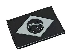 Bandeira do Brasil Preta emborrachada com velcro