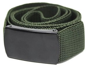 Cinto Nylon Fivela Metal Verde Oliva