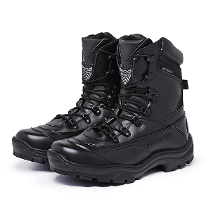 Bota Militar Acero Couro Tiger Pró Preto Brilhante