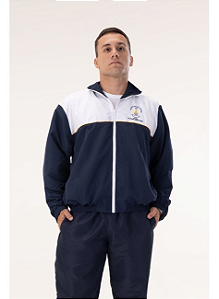 Jaqueta Agasalho Adulto Msrinho/Branco - Colégio Militar Azul Marinho Noite