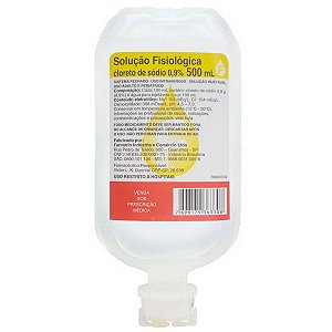 Soro fisiológico 500ml 0,9% sist. fechado - Farmarin - CAIXA COM 30 FR