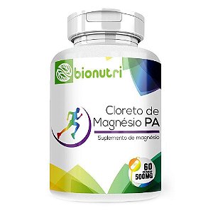 Cloreto de magnesio PA 60 caps 500 Mg - Bionutri