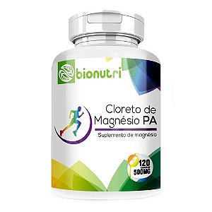 Cloreto de magnesio PA 120 caps 500 Mg - Bionutri