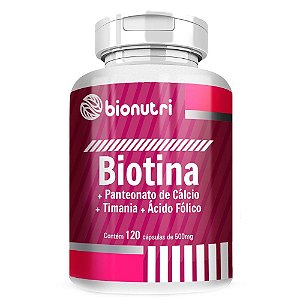 Biotina 120 caps 500 Mg - Bionutri