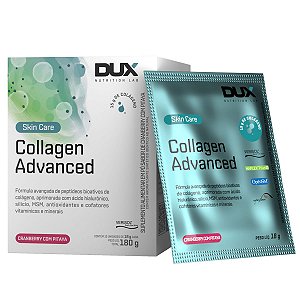 Colageno Verisol Hidrolisado 15g Collagen Advanced  Cranberry com Pitaya 10 Saches 18g - Dux Nutrition