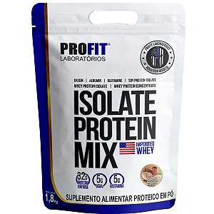 Isolate Whey Protein Mix Concentrado Isolado Banana com Canela 1,8Kg Refil - Profit