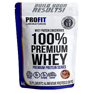 Whey Protein 100% Concentrado Premium Original Chocolate 840g - Profit