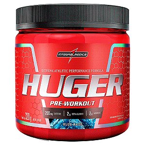 Pre Treino Huger Pre workout Vasodilatador Blue Razz 320g - Integralmedica