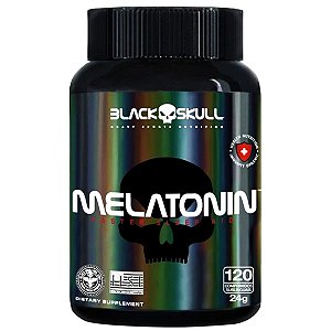 Melatonina Melatonin Faster Sleep Aid Sono Profundo Qualidade 120 Caps Sublinguais - Black Skull