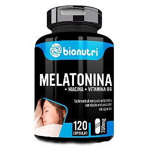 Melatonina Niacina Vitamina B6 120 Caps 500 Mg - Bionutri