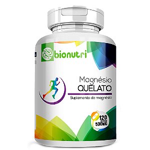 Magnesio Quelato Concentrado 100% Puro 120 Caps 500 Mg - Bionutri
