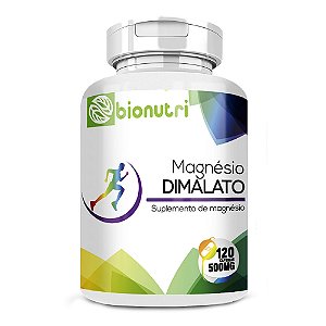 Magnésio Dimalato Concentrado 100% Puro 120 Caps 500 Mg - Bionutri