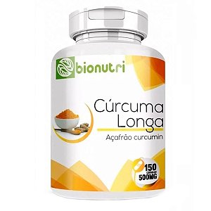 Curcuma Longa Açafrão Da Terra 100% Puro 150 Caps 500 mg - Bionutri