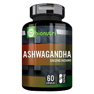 Ginseng Indiano Ashwagandha Importado 60 Caps 500 Mg - Bionutri