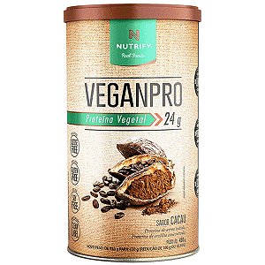 Whey Vegano Isolado Vegan Pro Proteina Vegetal Cacau 450g - Nutrify