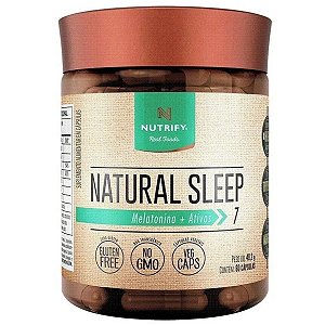 Natural Sleep Melatonina Triptofano Vitamina B6 Vegan Caps 60 Caps - Nutrify
