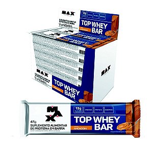 Barra de Proteína Top Whey Bar Amendoim 12 Unidades - Max Titanium