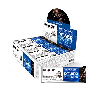 Barra de Proteína Whey Power Protein Bar Chocolate com Coco 8 un 90g - Max Titanium