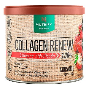 Colágeno Verisol Collagen Renew 100% Hidrolisado 300g Morango - Nutrify