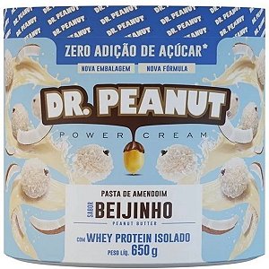 Pasta De Amendoim Com Whey Isolado Beijinho 650g - Dr Peanut