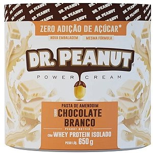 Pasta De Amendoim Com Whey Isolado Chocolate Branco 650g - Dr Peanut